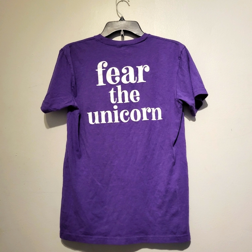 Short sleeve T-shirt with fear the unicorn print